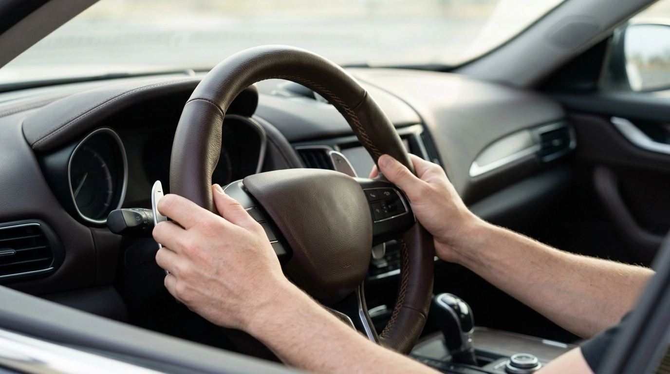 BMW Leather Steering Wheel Cover: Anti-Slip Fit & Care